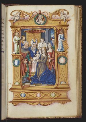 The presentation in the temple: Mary presents the Christ-child to Simeon