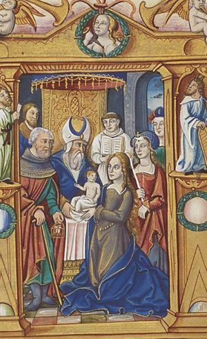 The presentation in the temple: Mary presents the Christ-child to Simeon