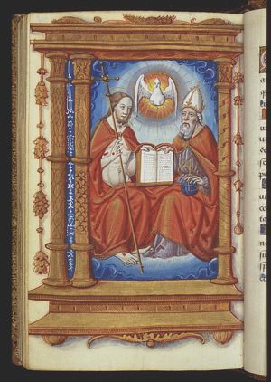 The Trinity: God the Father, Christ and the Holy Spirit as a dove