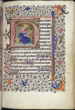 David playing the harp