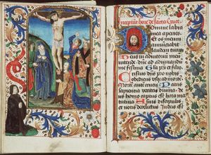 The Crucifixion, with Mary, St. John, St. Mary Magdalene and two others (the confessing centurion and soldier?)